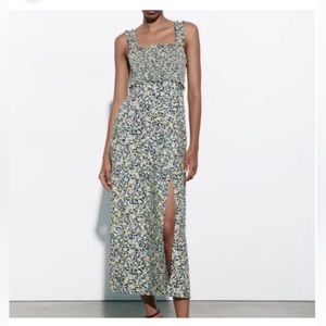 Zara dress in excellent condition. Linen blend floral print dress